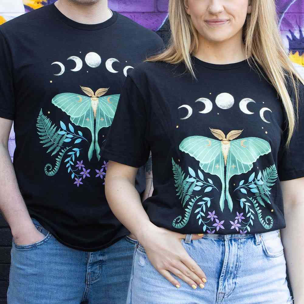 Something Different - Luna Moth Unisex Tshirt - Multicolours